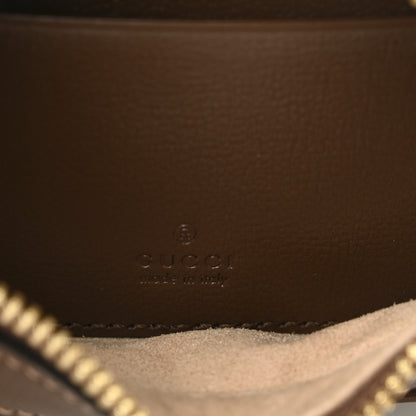 Gucci GG Supreme Monogram Azalea Calfskin Mini Retro Interlocking G Half Moon Bag Beige Ebony Brown Sugar 6 of 11