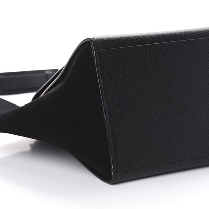 Celine Drummed Calfskin Suede Medium Trapeze Black 9 of 10
