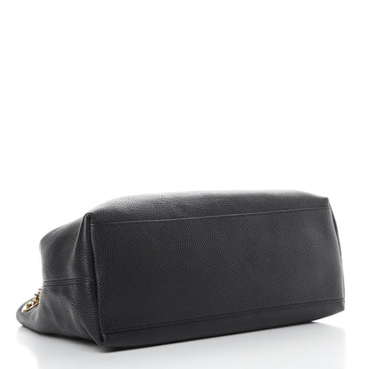 Gucci Pebbled Calfskin Medium Soho Chain Shoulder Bag Black 4 of 10