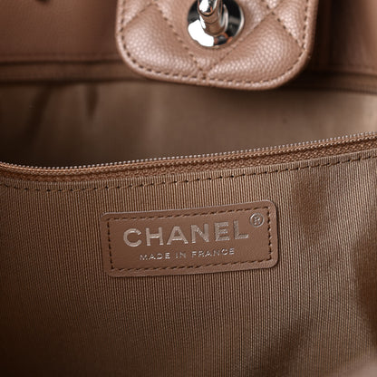 Chanel Caviar Quilted Large Shopping Tote Dark Beige 6 of 10