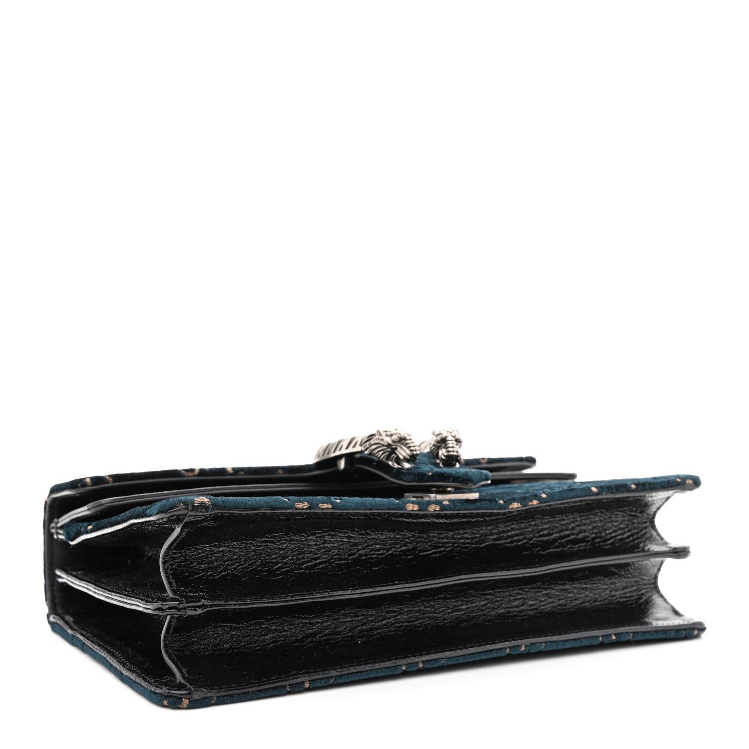 Gucci Velvet Skipper GG Monogram Small Dionysus Shoulder Bag Blue Beige Black 4 of 13
