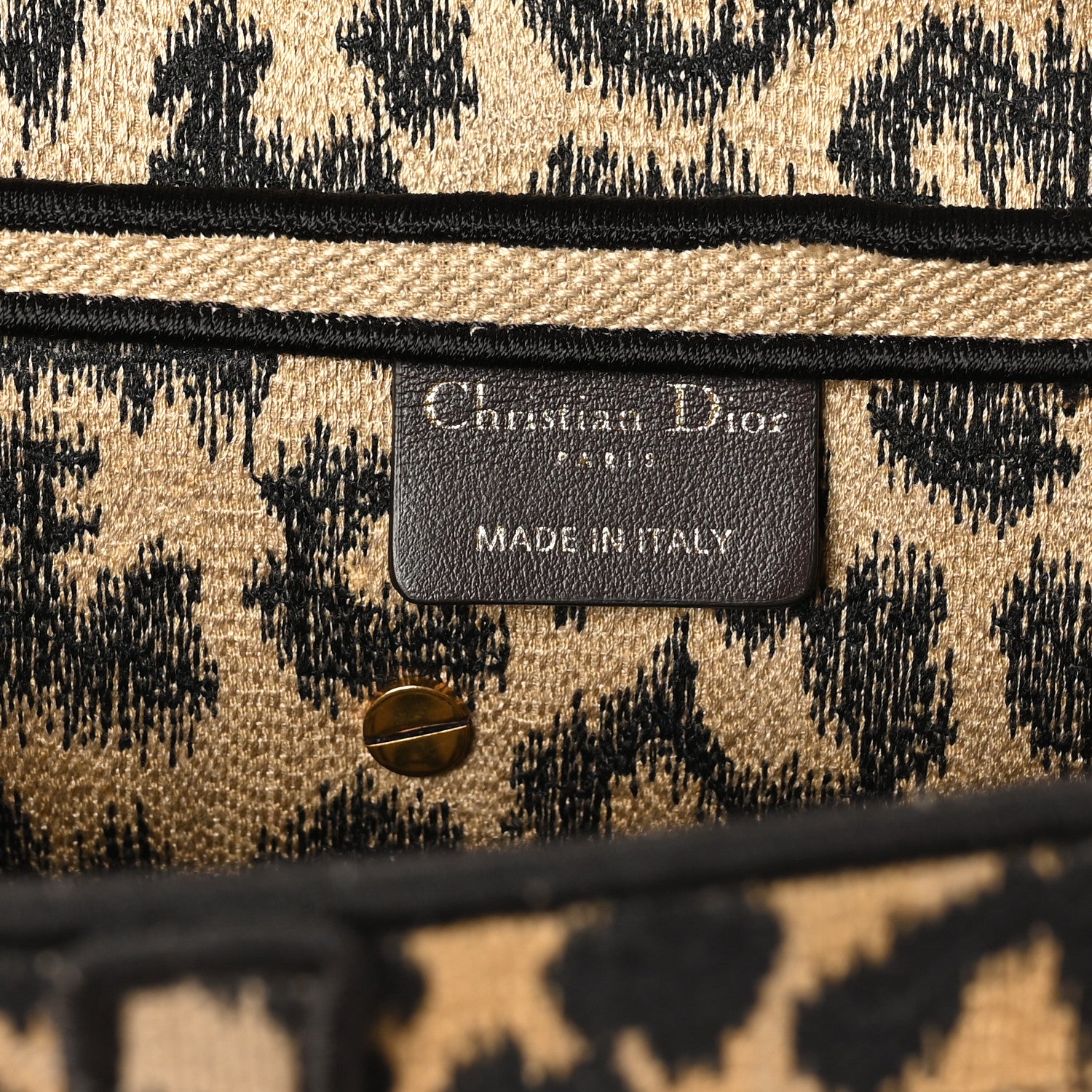 Christian Dior Canvas Mizza Embroidered Saddle Bag Beige Multicolor 6 of 10