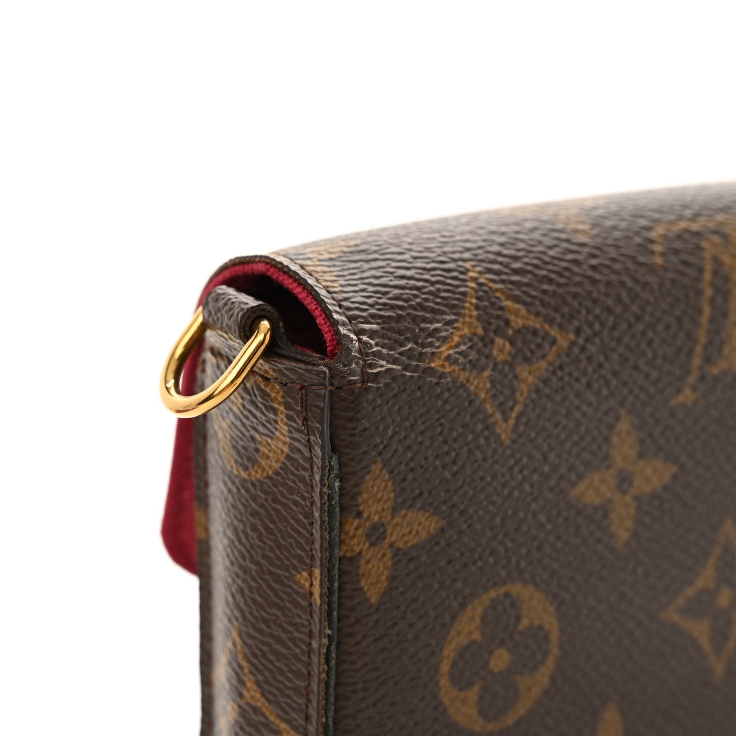 Monogram Pochette Felicie Chain Wallet Fuchsia
