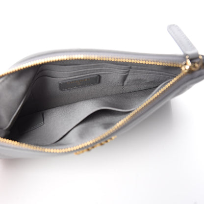 Chanel Goatskin Quilted 19 Cosmetic Case Grey 5 of 8