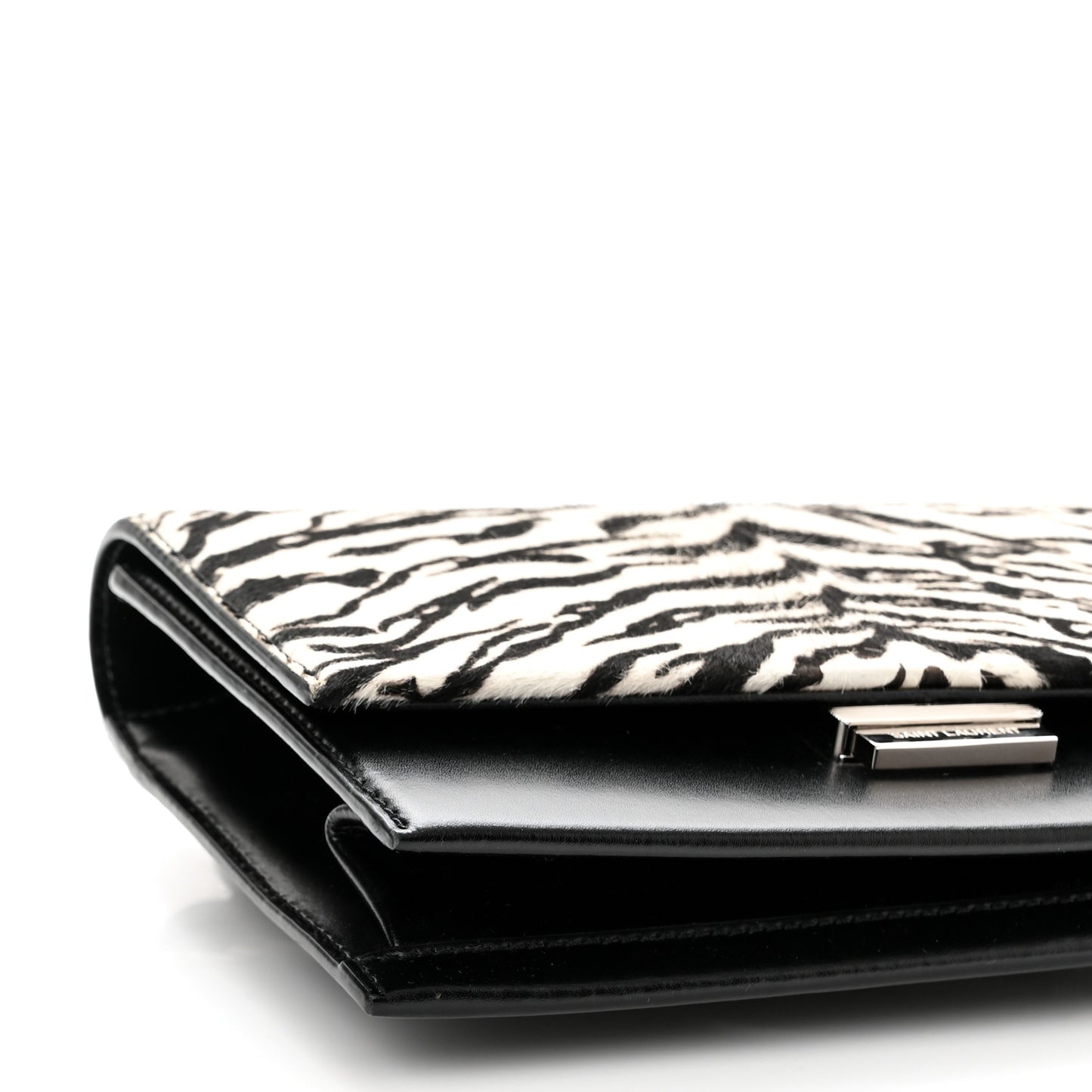 Calfskin Pony Hair Small Babylone Black White