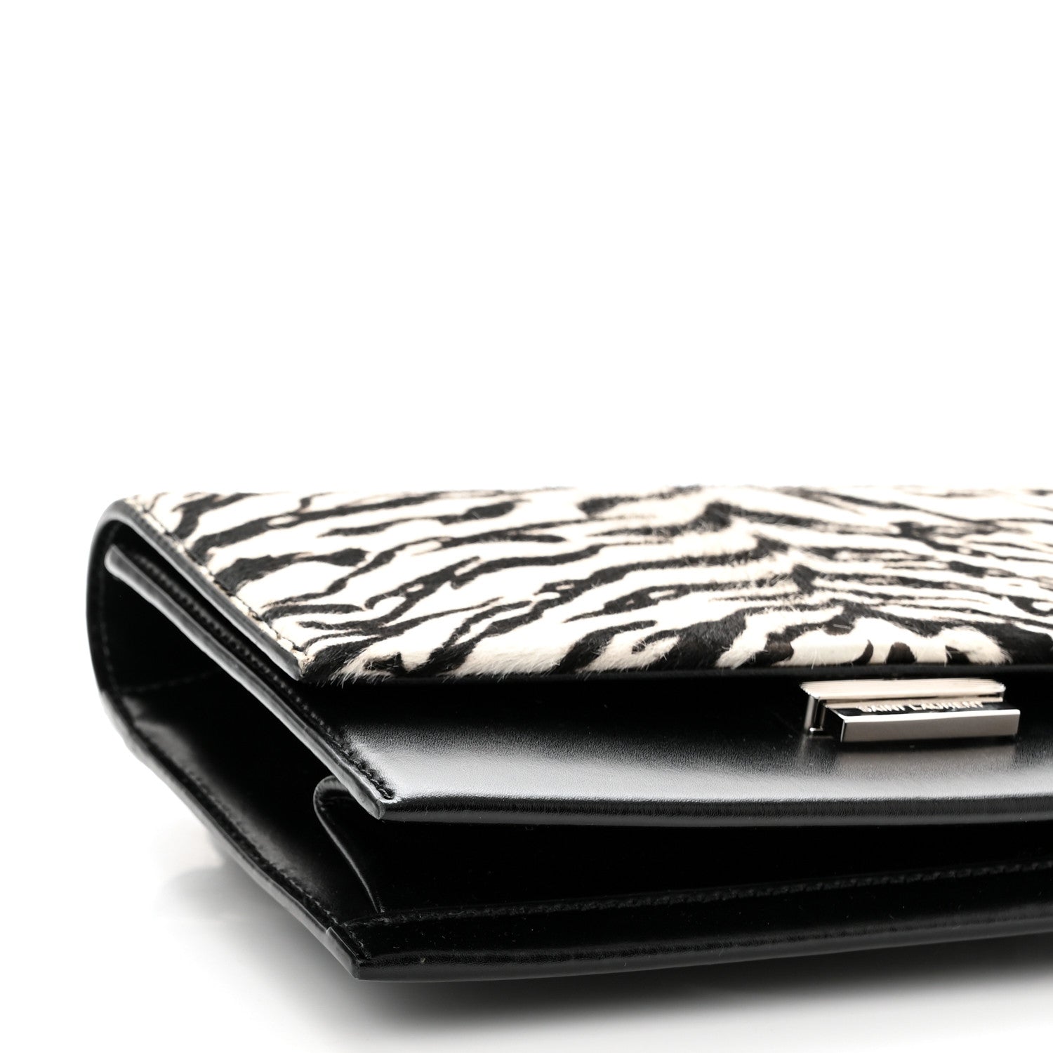 Saint Laurent Calfskin Pony Hair Small Babylone Black White 10 of 12
