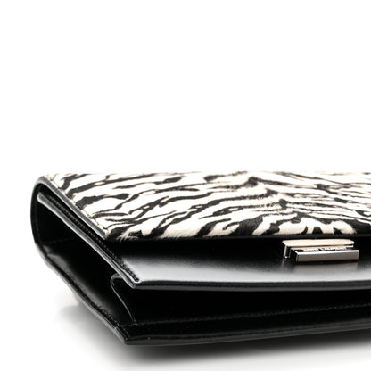 Saint Laurent Calfskin Pony Hair Small Babylone Black White 10 of 12