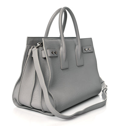 Saint Laurent Grained Calfskin Small Supple Sac De Jour Grey 3 of 10