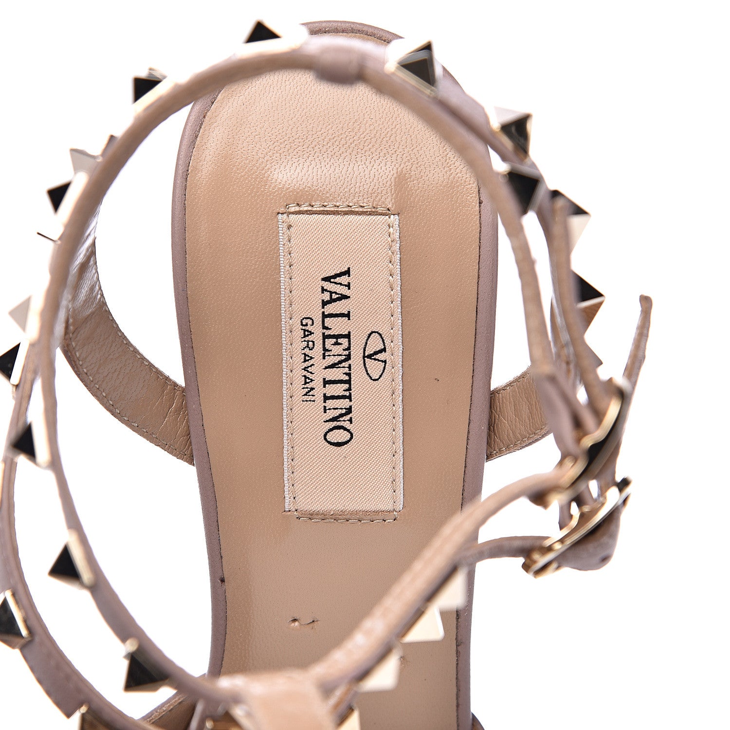 Valentino Garavani Patent Rockstud Ankle Strap 65mm Pumps 37 Poudre 7 of 8