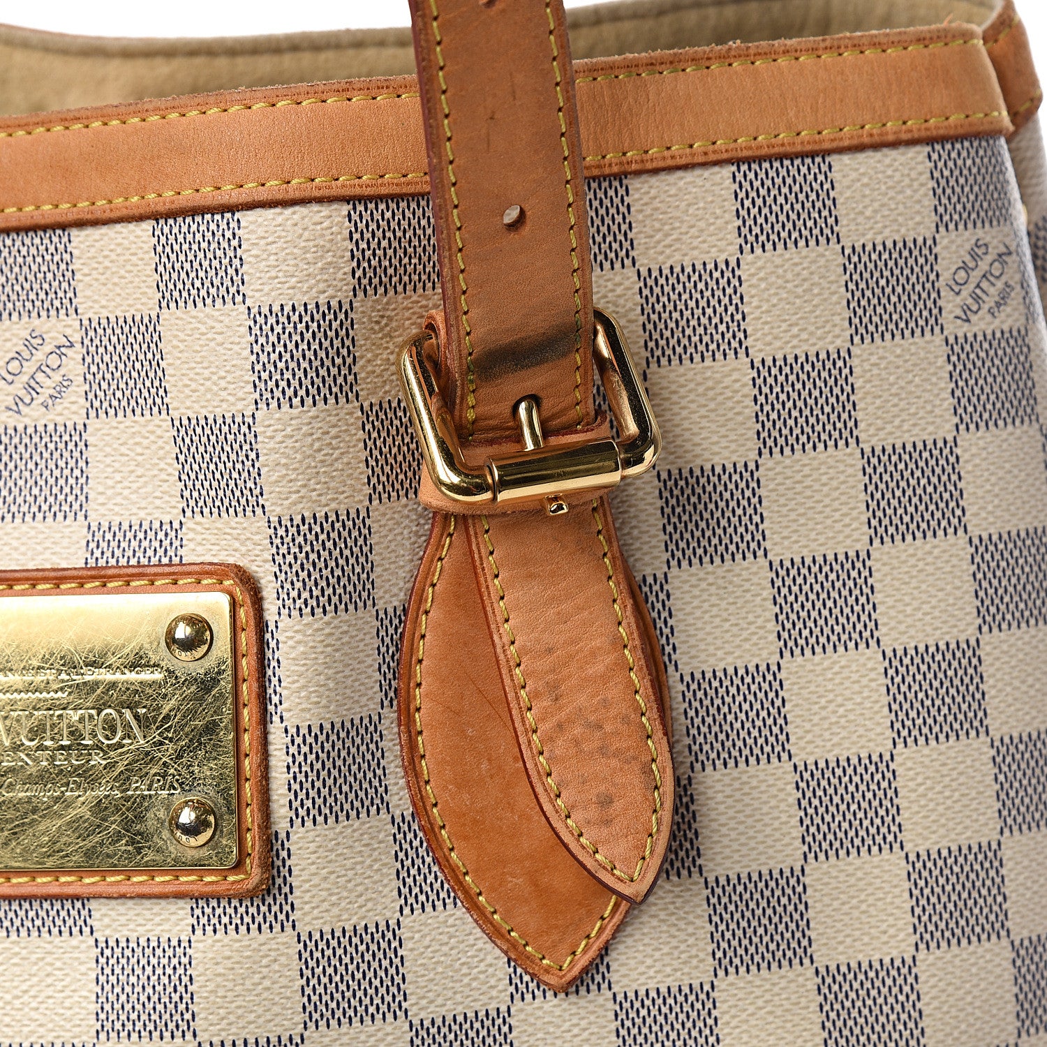 Louis Vuitton Damier Azur Hampstead MM 8 of 17
