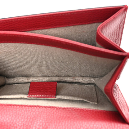 Gucci Dollar Calfskin Small Interlocking G Shoulder Bag Red 4 of 10