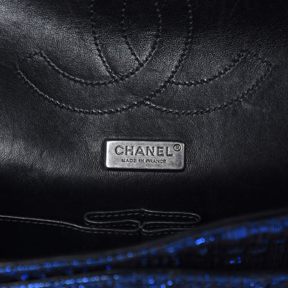 Chanel Metallic Python Quilted 2.55 Reissue 226 Flap Blue 5 of 8