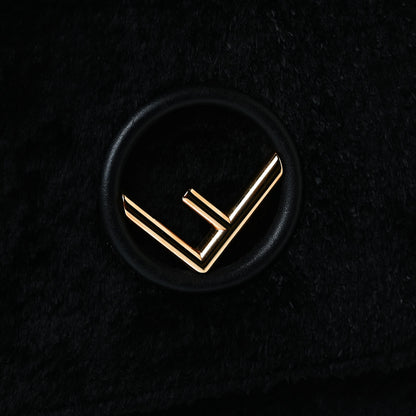 Fendi Velluto Astrakan Vitello Dolce F is Fendi Kan I Shoulder Bag Black 15 of 17