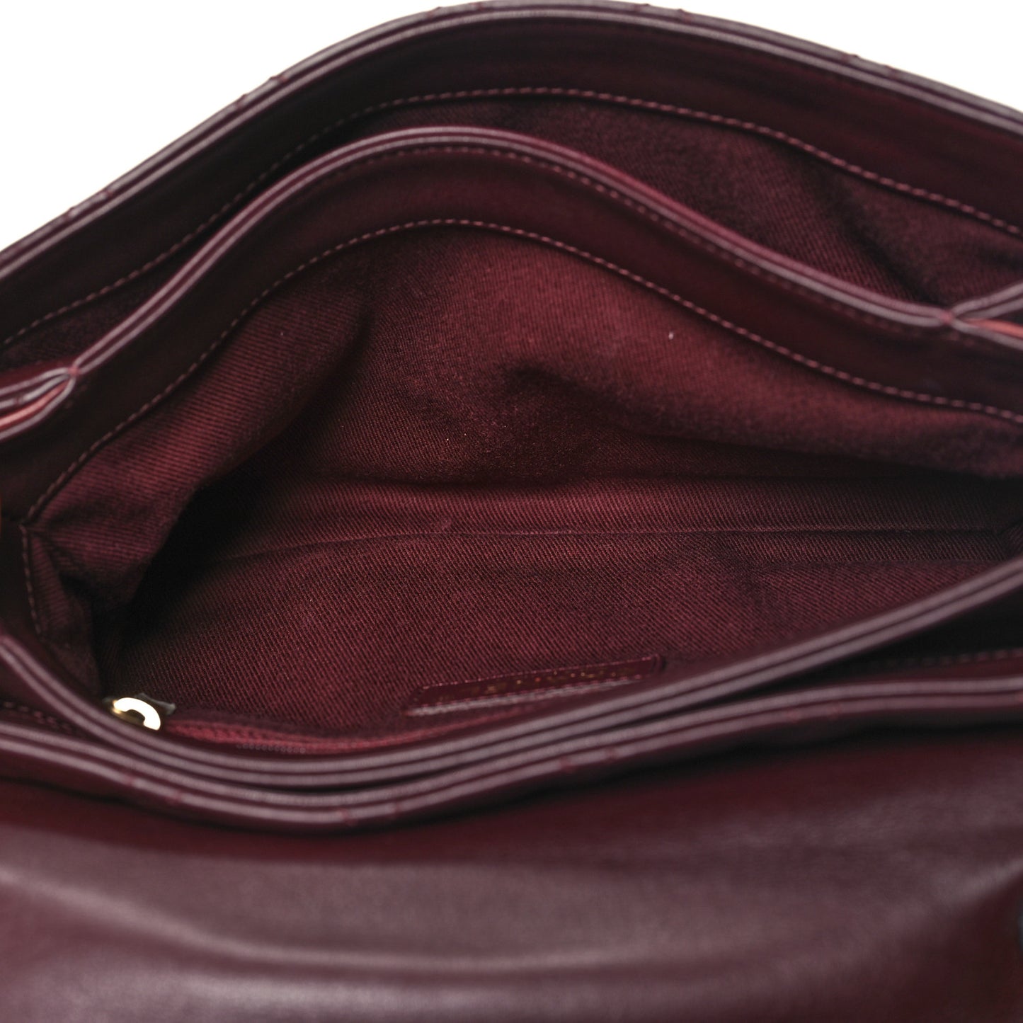 Calfskin Quilted Medium Soft Elegance Flap Bordeaux