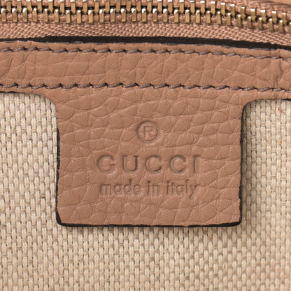 Gucci Pebbled Calfskin Medium Soho Flap Crossbody Camelia 6 of 9
