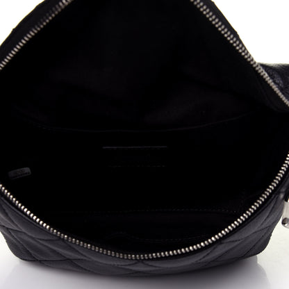 Chanel Grained Calfskin Quilted Waist Belt Bag Black 5 of 12