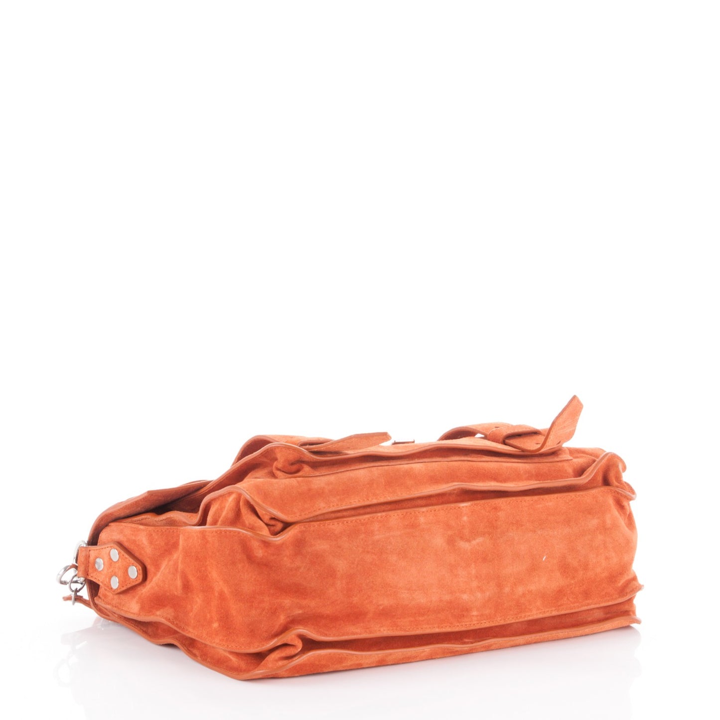 Suede PS1 Medium Satchel Red Clay