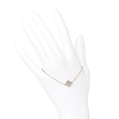 Van Cleef & Arpels 18K Yellow Gold Mother of Pearl Sweet Alhambra Bracelet 2 of 7