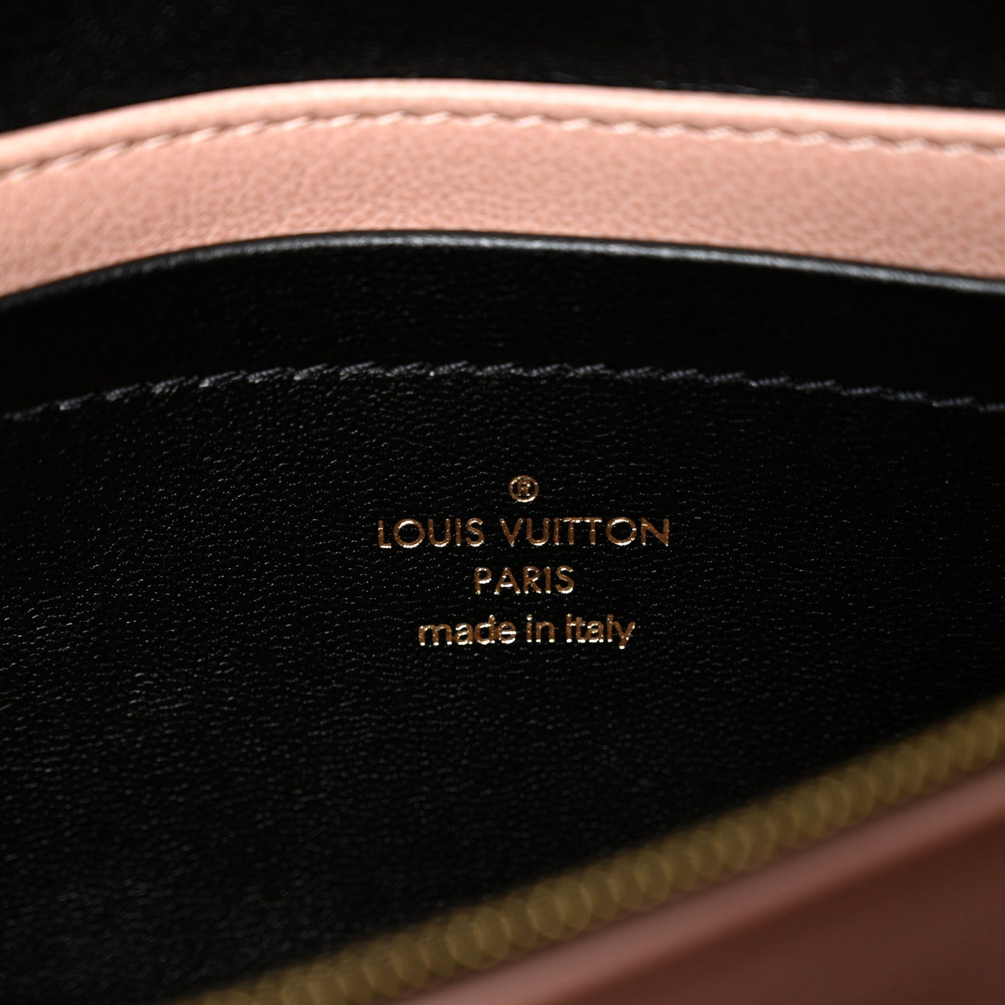 Lambskin Embossed Monogram Pochette Coussin Crossbody Black