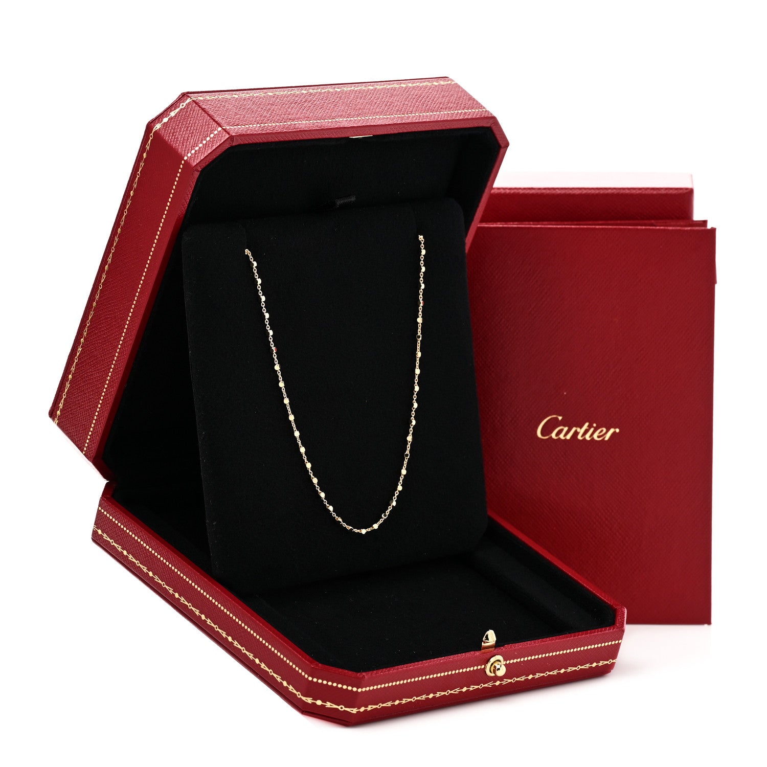 Cartier 18K Yellow Gold Cube Chain Necklace 6 of 6