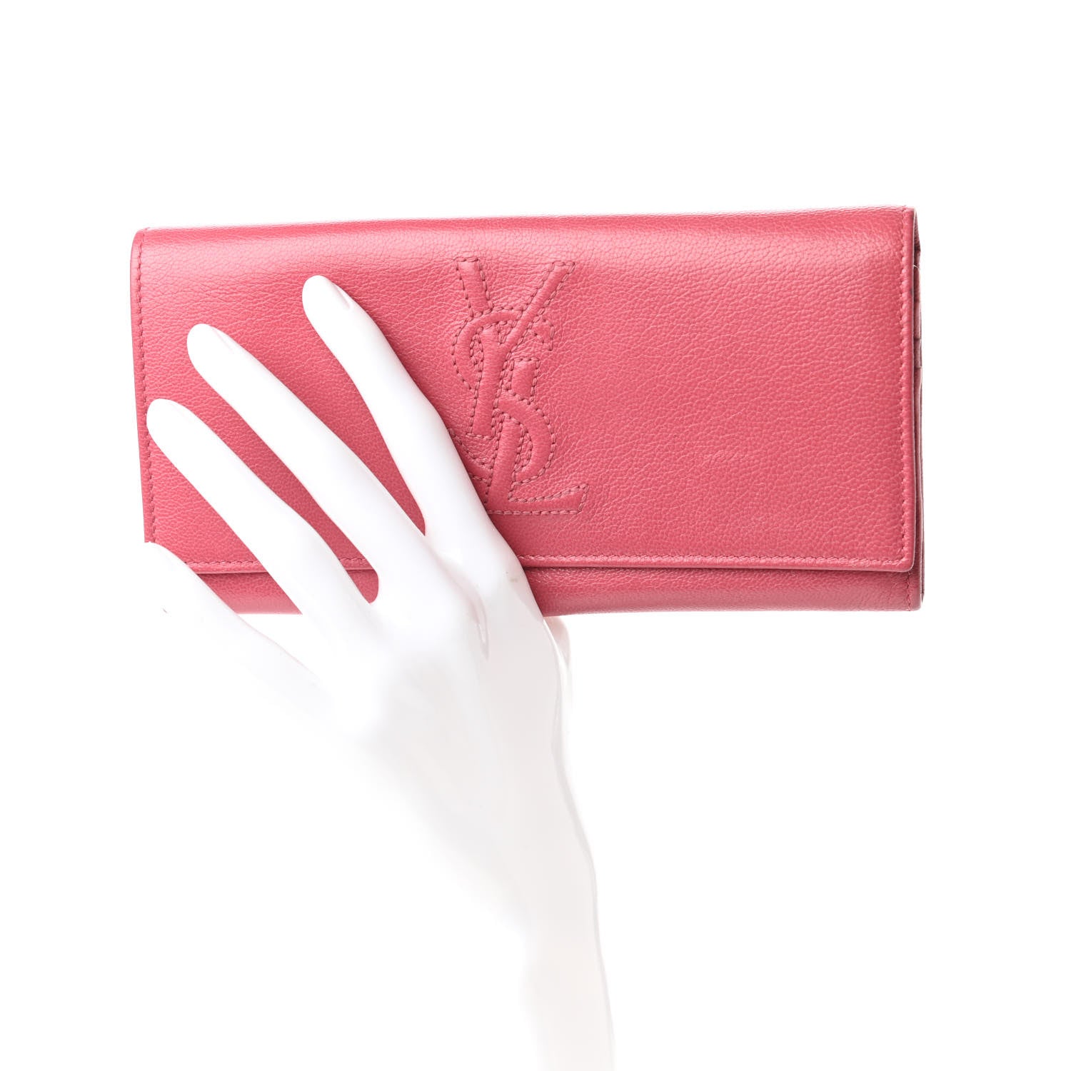 Saint Laurent Chevre Belle De Jour Continental Wallet Pink 2 of 10