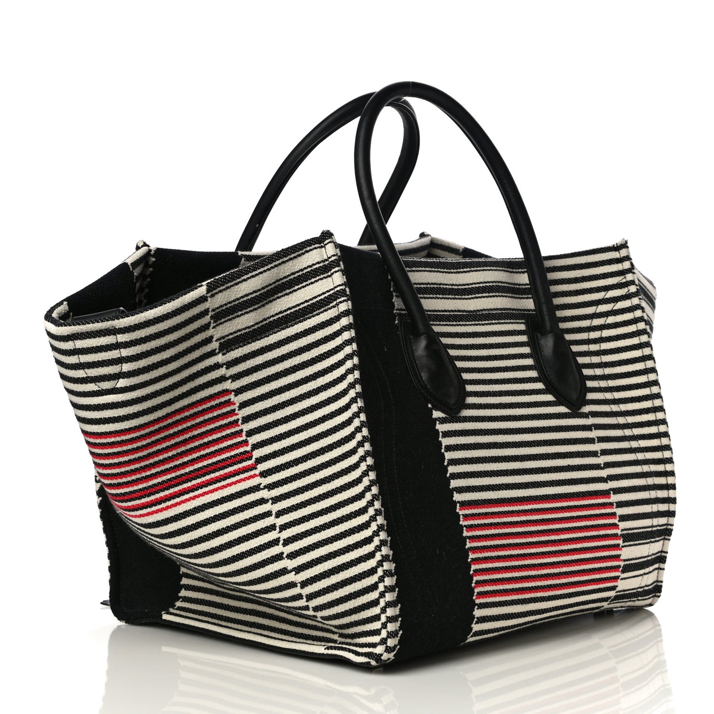 Cotton Canvas Stripped Medium Phantom Luggage Multicolor