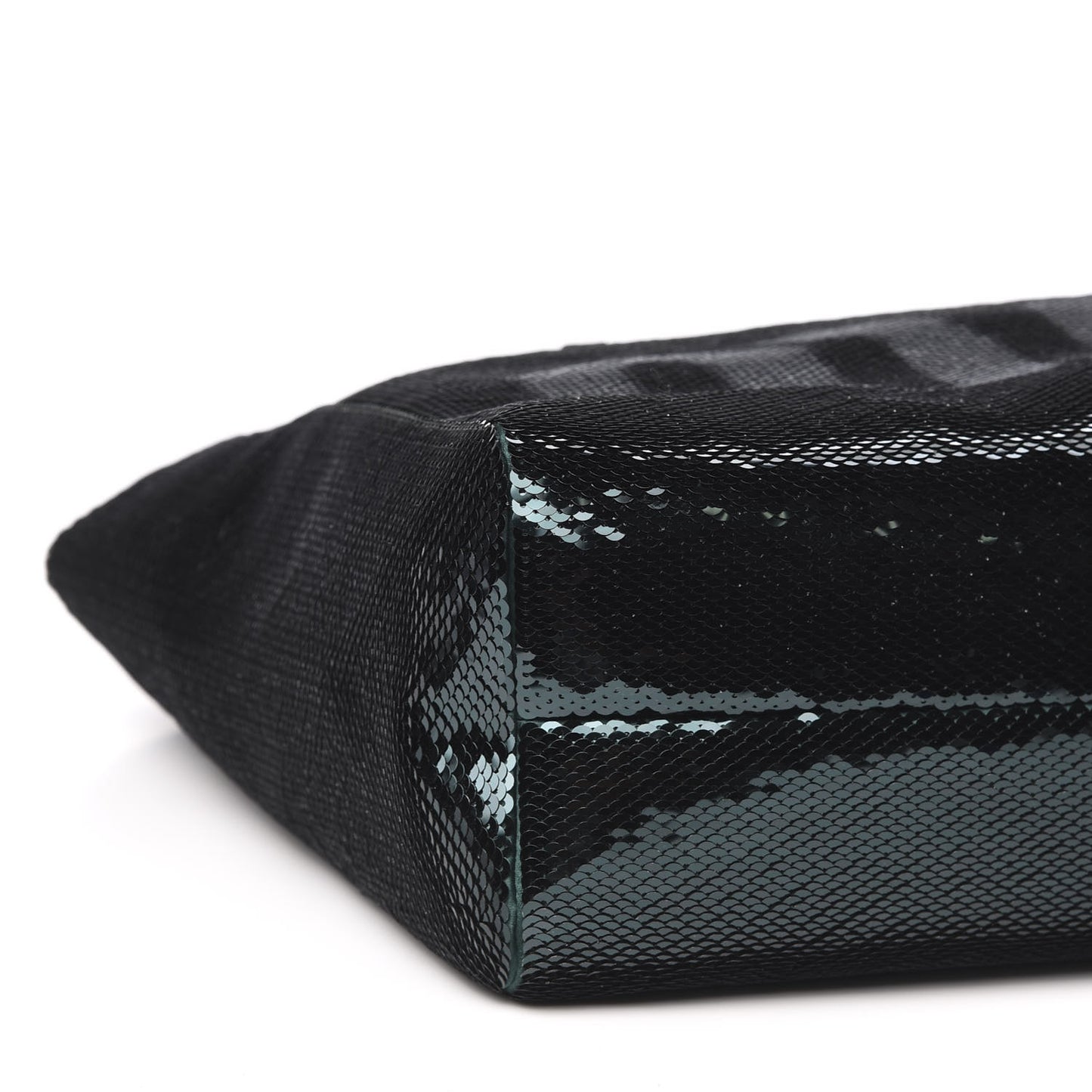 Paillettes Sequin Logo Tote Smeraldo Argent