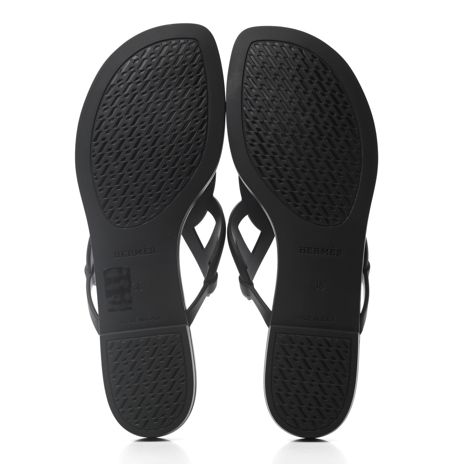 Hermes Nappa Womens Beach Sandals 38 Black 5 of 7