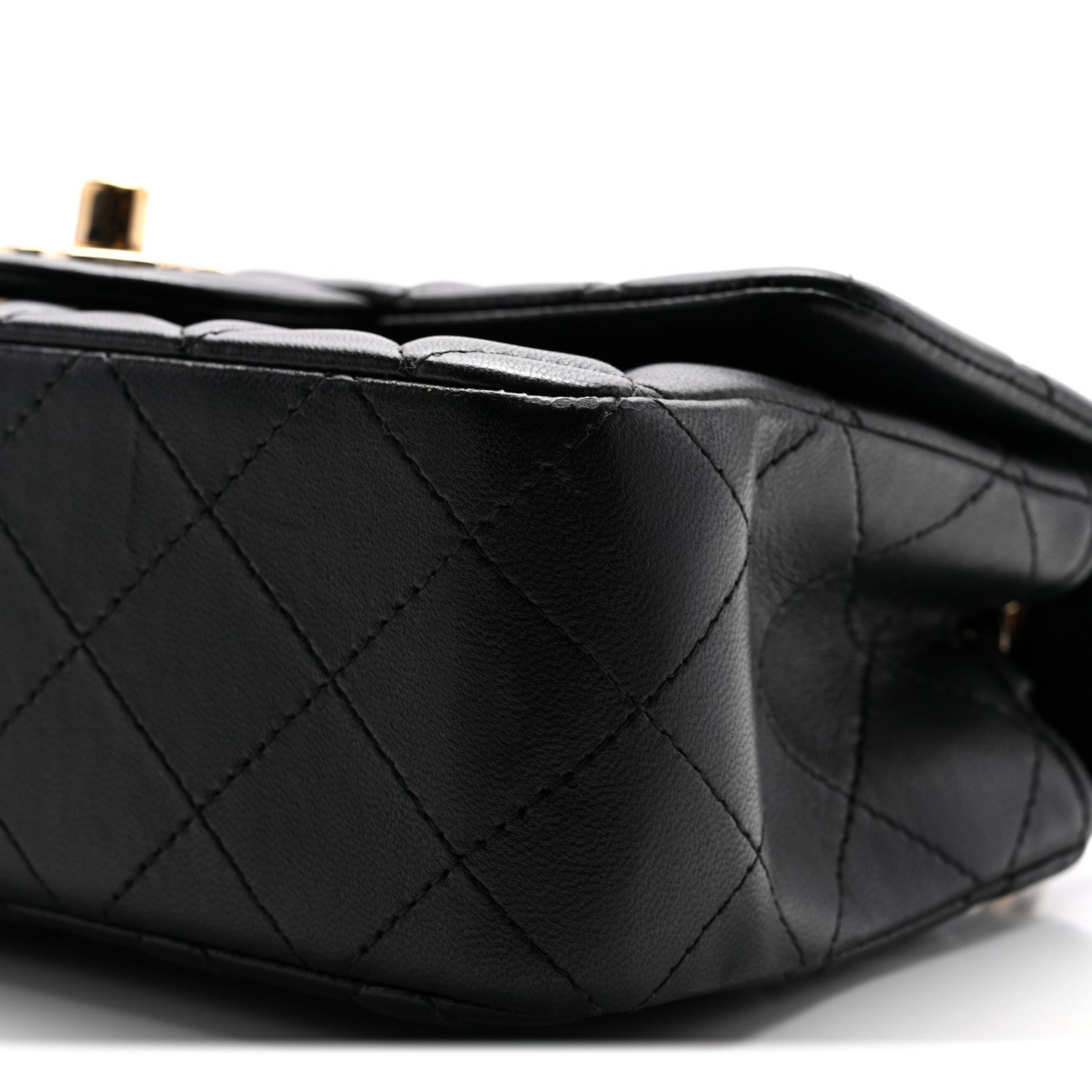 Chanel Lambskin Quilted Mini Rectangular Flap Black 10 of 11