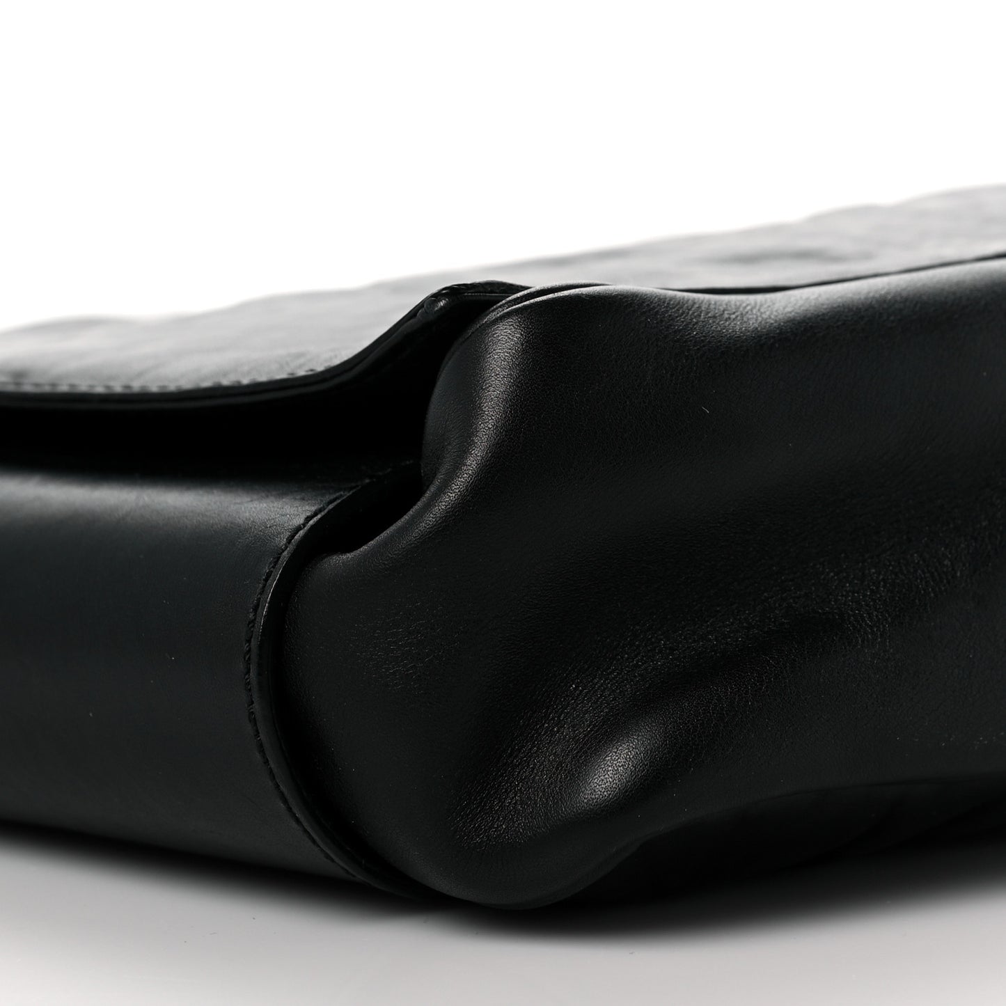 Calfskin Cable Embossed Eve Shoulder Bag Black