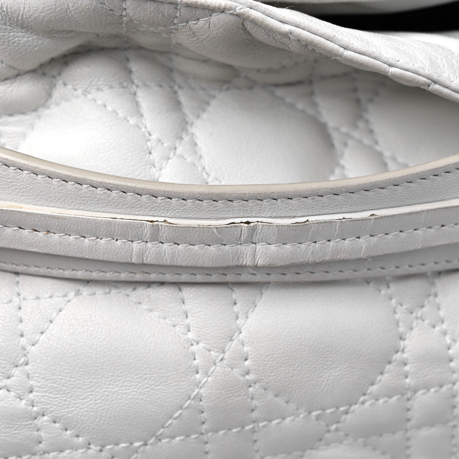 Christian Dior Lambskin Cannage Small Dior Soft Hobo White 16 of 17