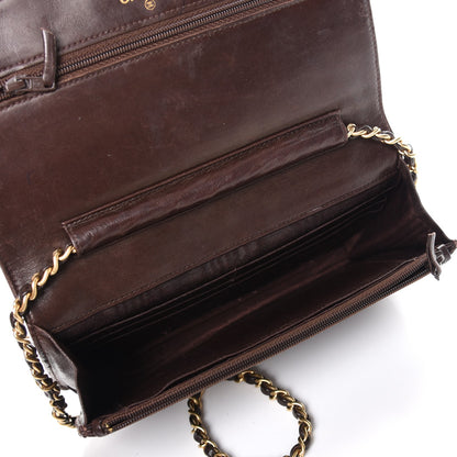 Chanel Caviar Timeless CC Wallet On Chain WOC Dark Brown 5 of 10