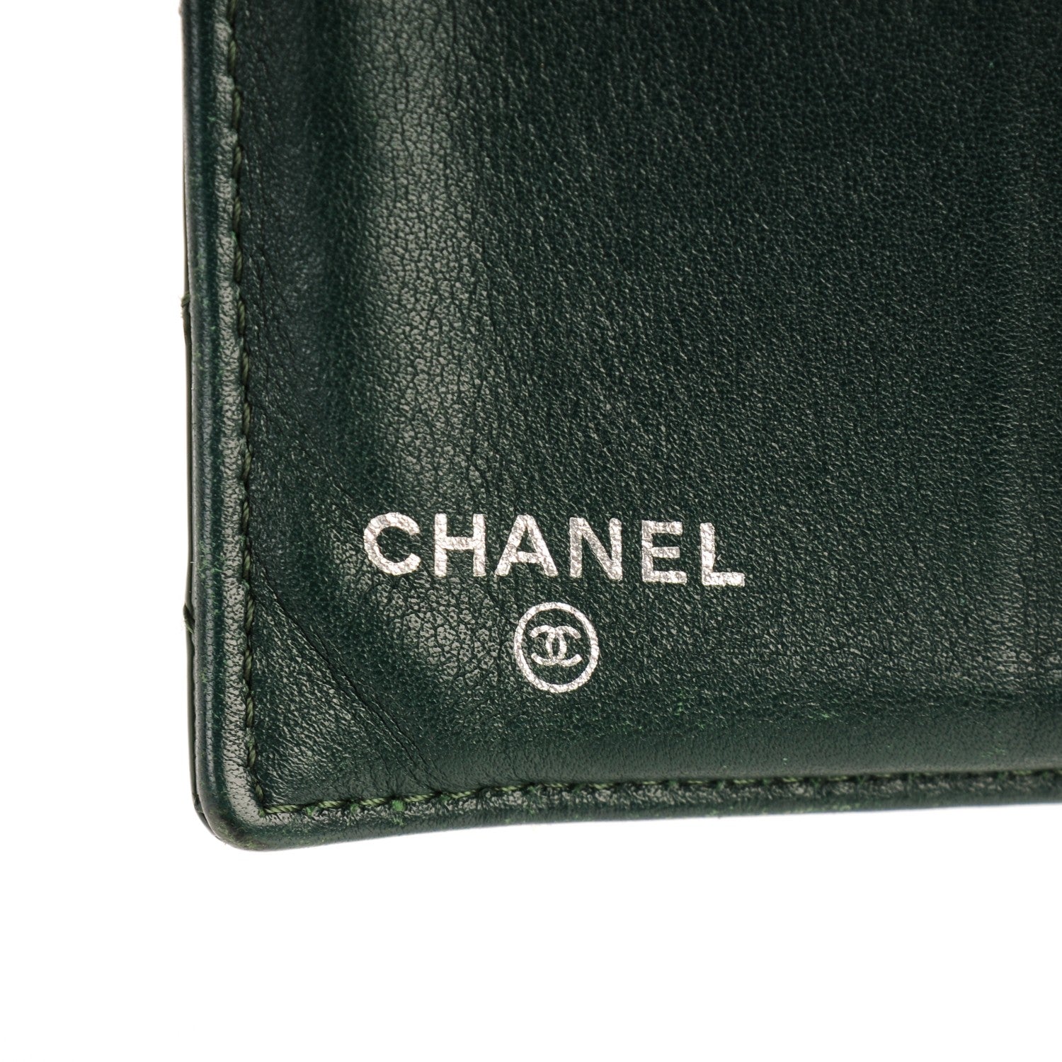 Chanel Patent Quilted Compact French Flap Wallet Dark Green 6 of 9