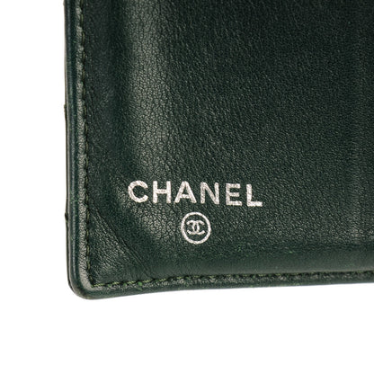 Chanel Patent Quilted Compact French Flap Wallet Dark Green 6 of 9