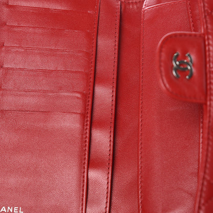 Chanel Lambskin Quilted Large Flap Wallet Red 11 of 18