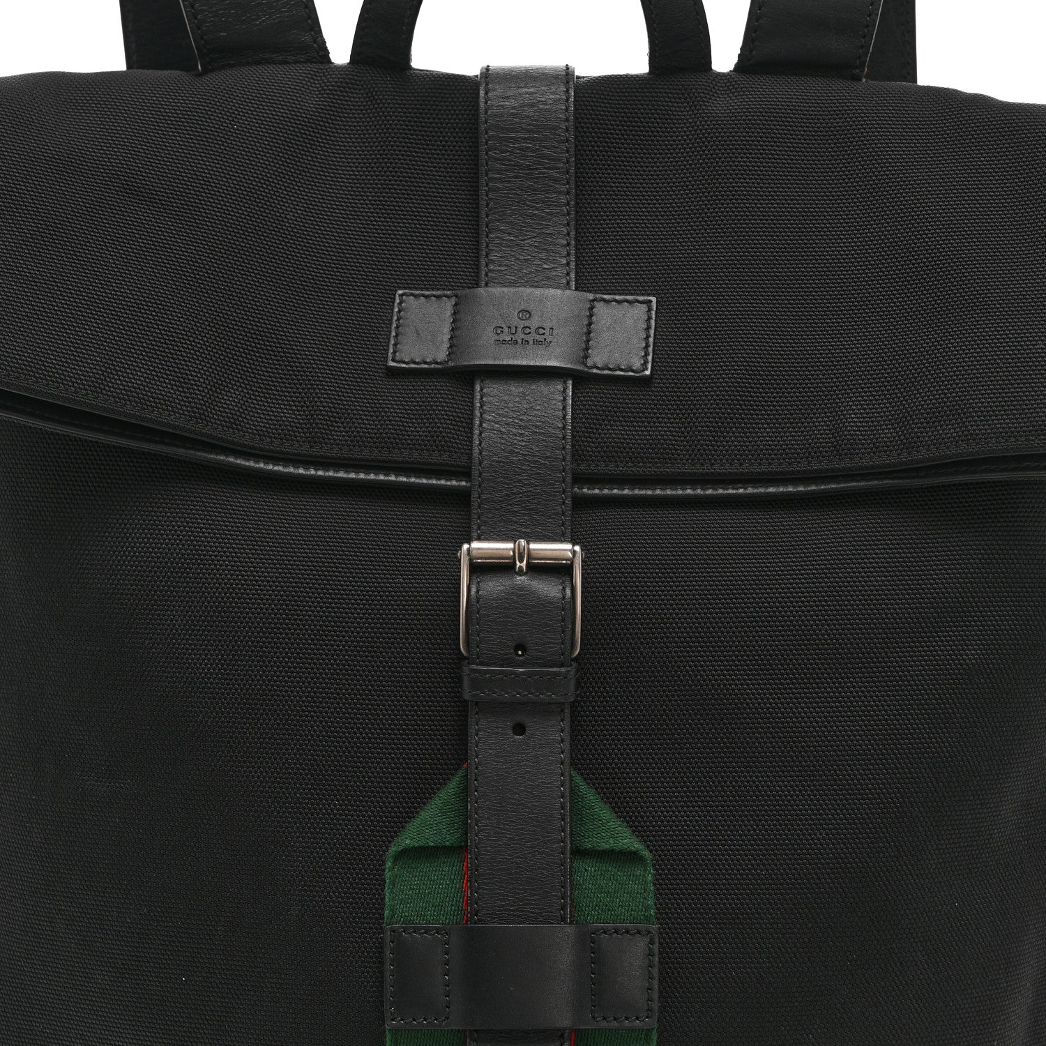 Gucci Techno Canvas Web Single Buckle Backpack Black 8 of 10