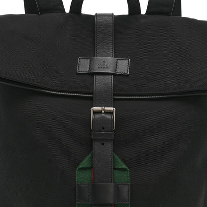Gucci Techno Canvas Web Single Buckle Backpack Black 8 of 10