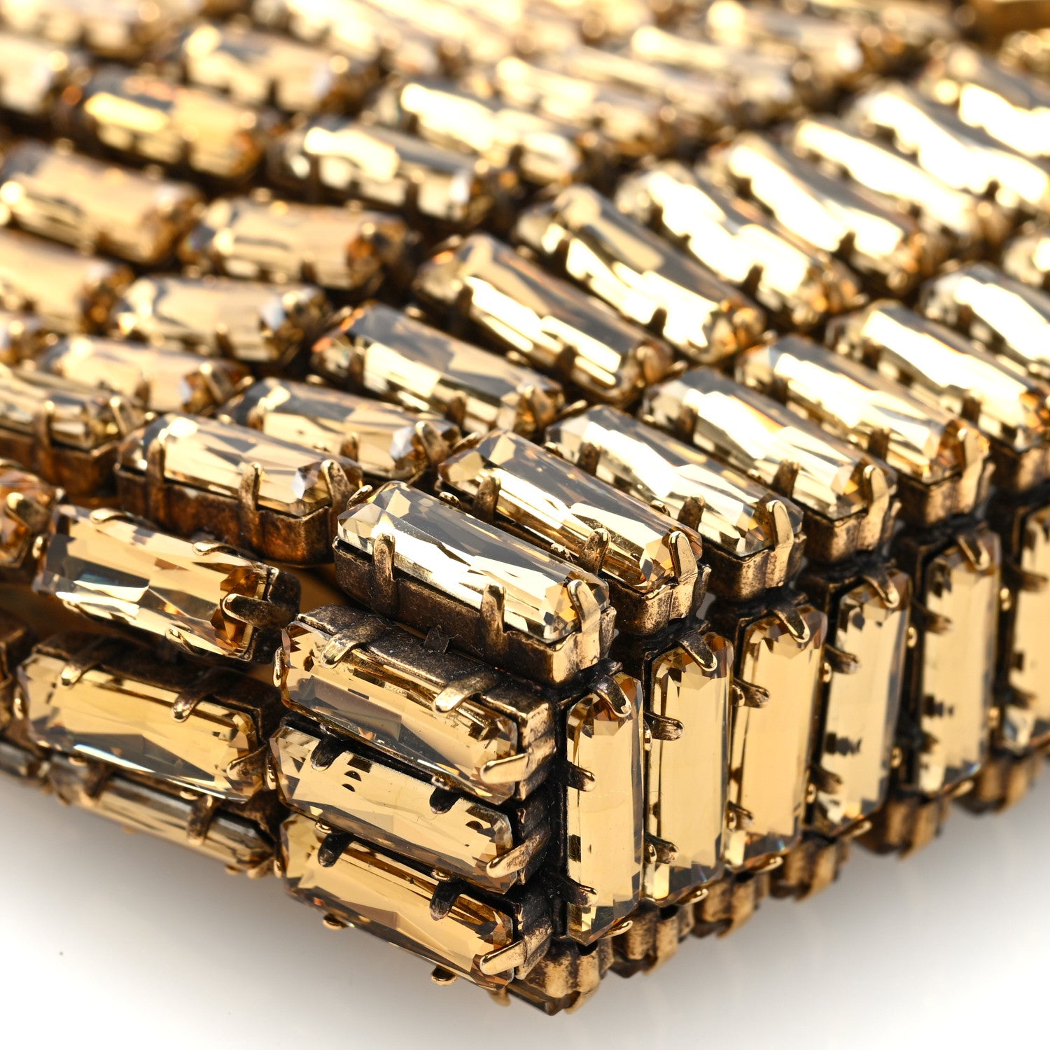 Saint Laurent Crystal Embellished Minaudiere Small Bag Bronze 7 of 8