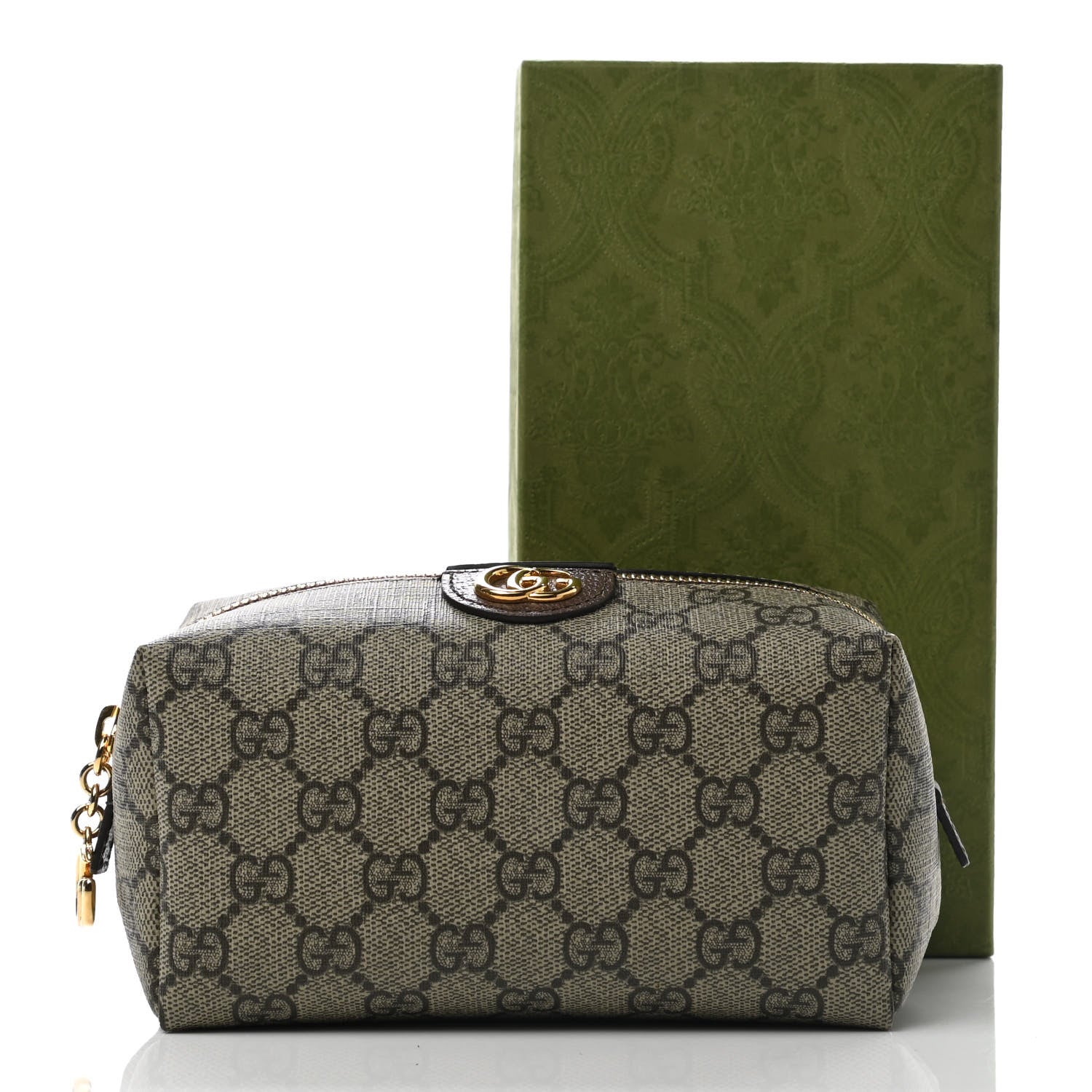 Gucci Soft GG Supreme Monogram Calfskin Medium Ophidia Cosmetic Case Beige Ebony New Acero 8 of 8