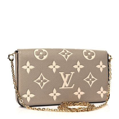 Louis Vuitton Empreinte Monogram Giant Felicie Pochette Tourterelle Creme 4 of 11