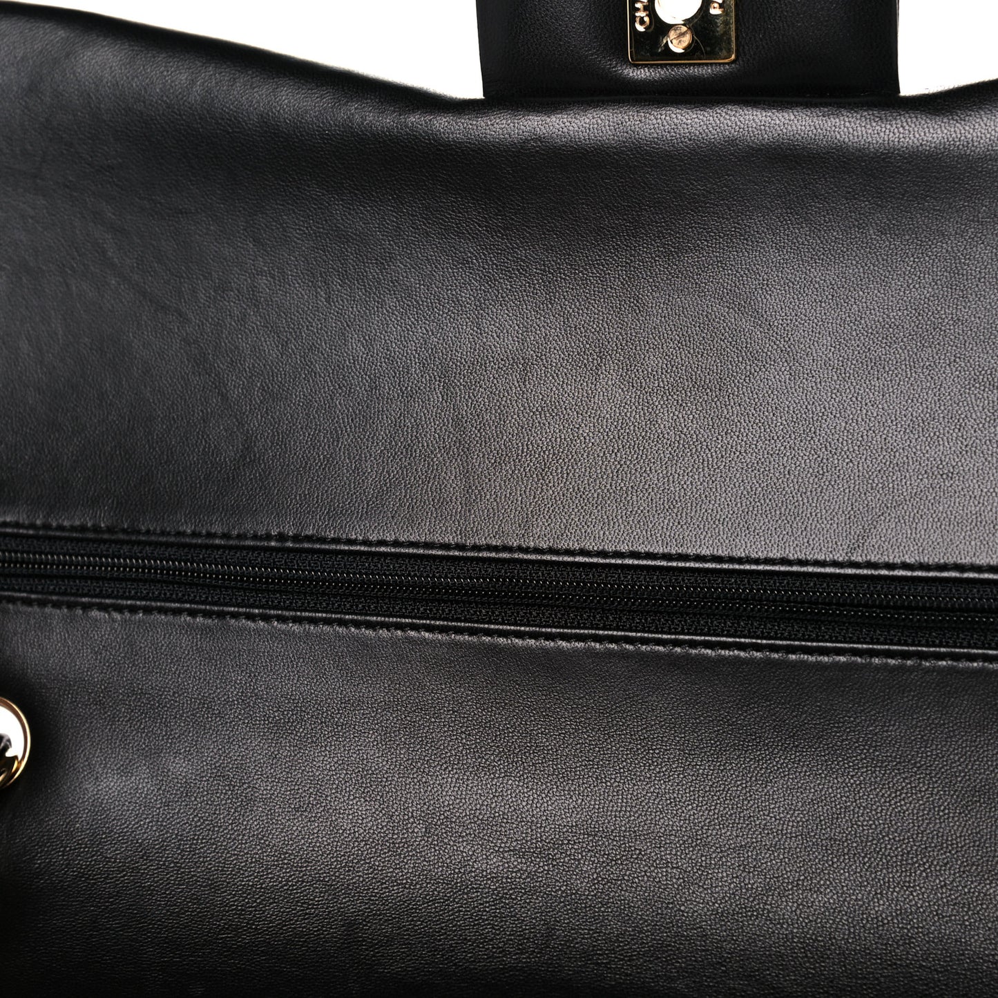 Lambskin Quilted Jumbo Double Flap Black