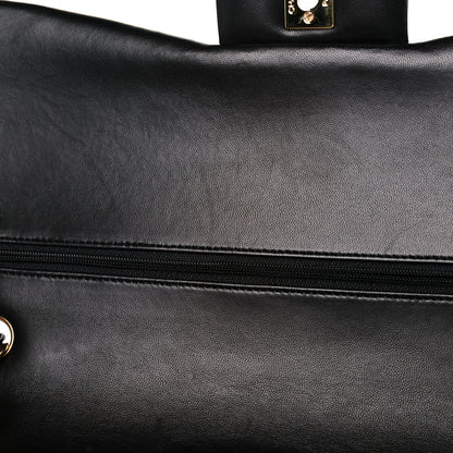Chanel Lambskin Quilted Jumbo Double Flap Black 17 of 20