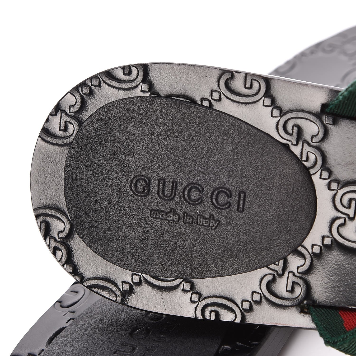 Gucci Nylon Guccissima Web Womens Thong Sandals 38 Green Red Black 5 of 8