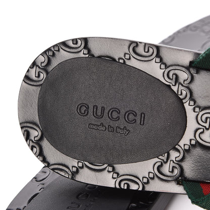 Gucci Nylon Guccissima Web Womens Thong Sandals 38 Green Red Black 5 of 8