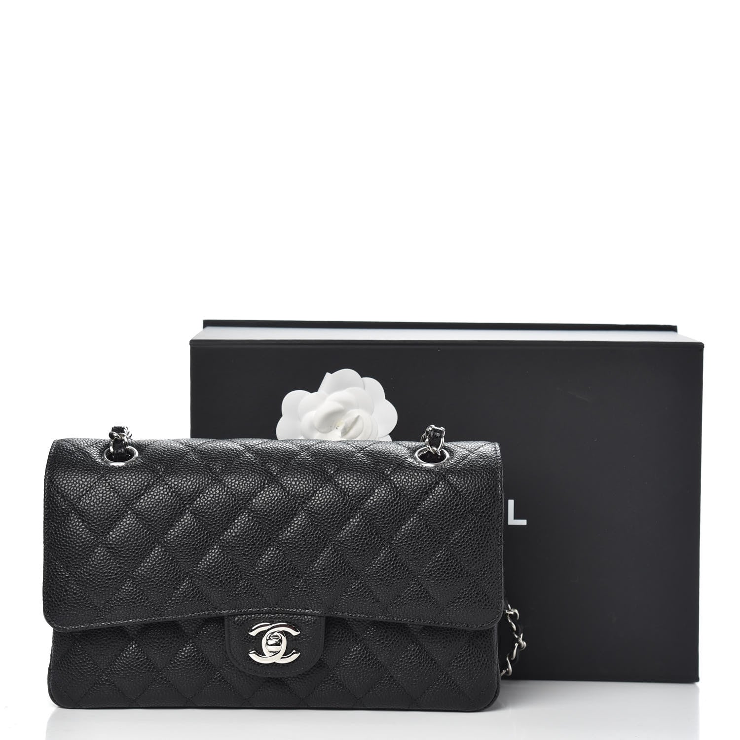 Chanel Caviar Quilted Medium Double Flap Black 11 of 11