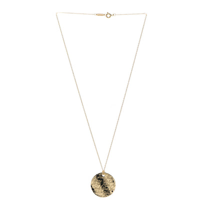 Tiffany 18K Yellow Gold Notes Round Pendant Necklace 3 of 5