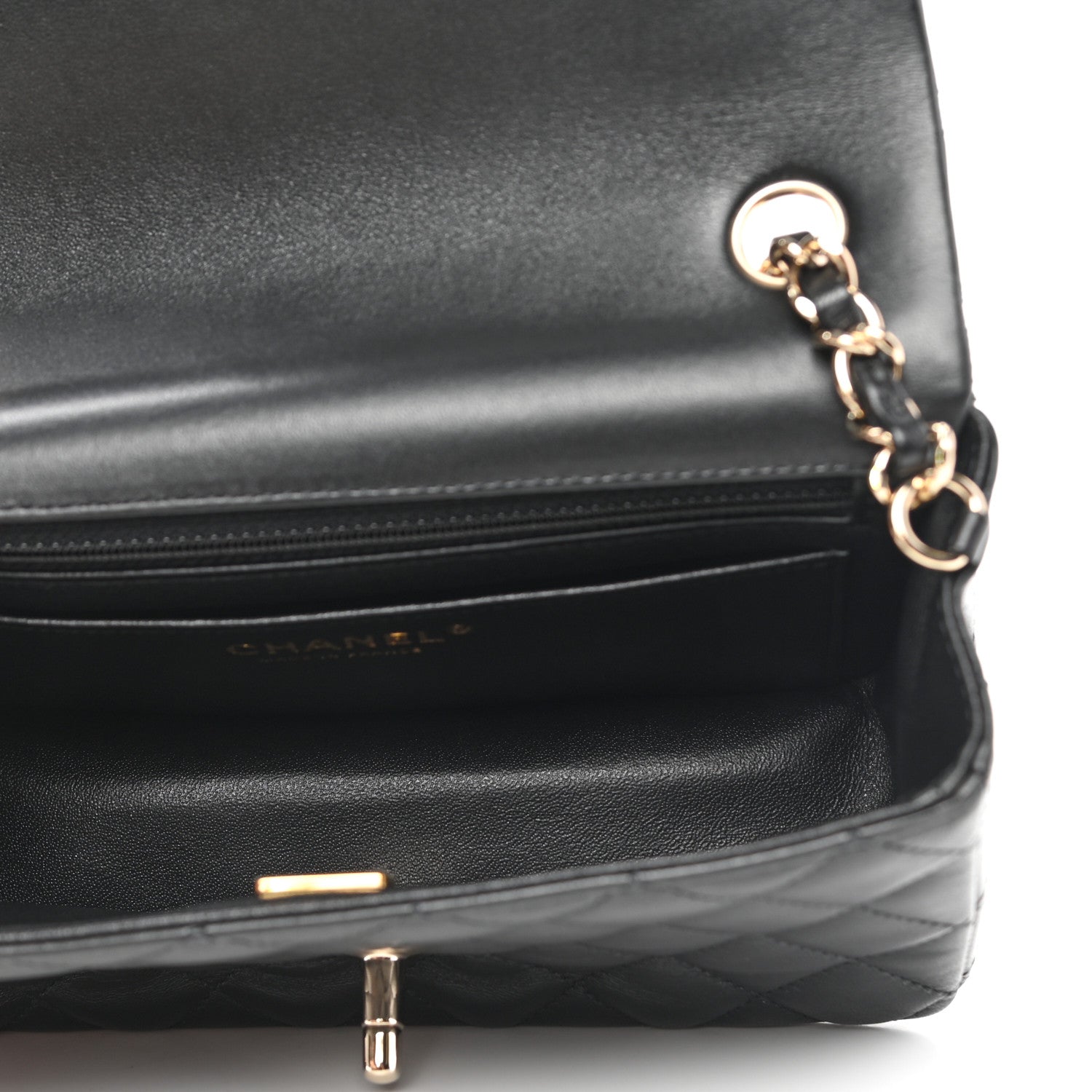 Chanel Lambskin Quilted Mini Rectangular Flap Black 5 of 9