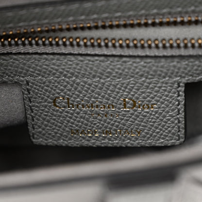 Christian Dior Grained Calfskin Saddle Bag Grey 6 of 9