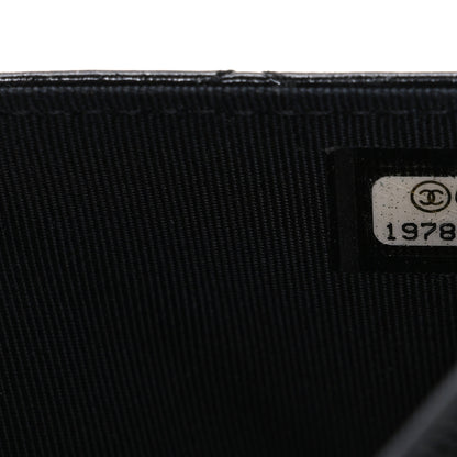 Chanel Glazed Aged Calfskin Reissue Wallet On Chain WOC So Black 8 of 11