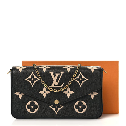 Louis Vuitton Empreinte Monogram Giant Felicie Pochette Black Beige 10 of 10